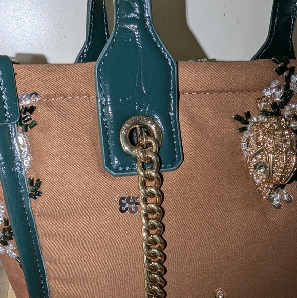 Kurt Geiger NWT Brown and Green Tote - Picture 4 of 11